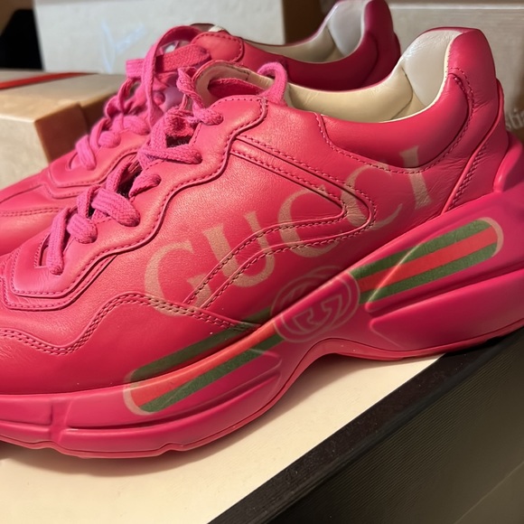 Gucci pink sneakers size 36 💘 - Picture 6 of 7